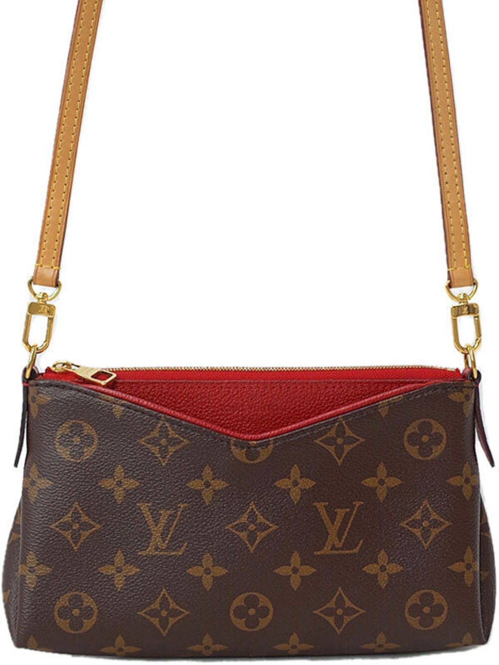 Louis Vuitton Monogram Pallas Clutch Shoulder Bag